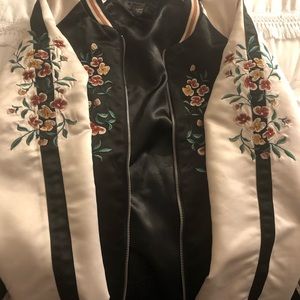 Cute Embroidered Bomber Jacket